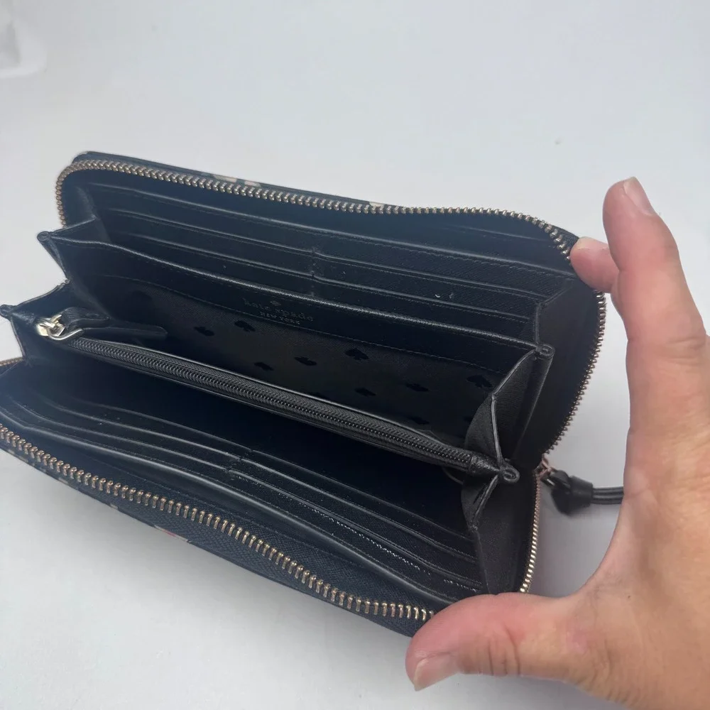 Kate Spade Alyse Wilson Road Botanical Purse & Wallet Black